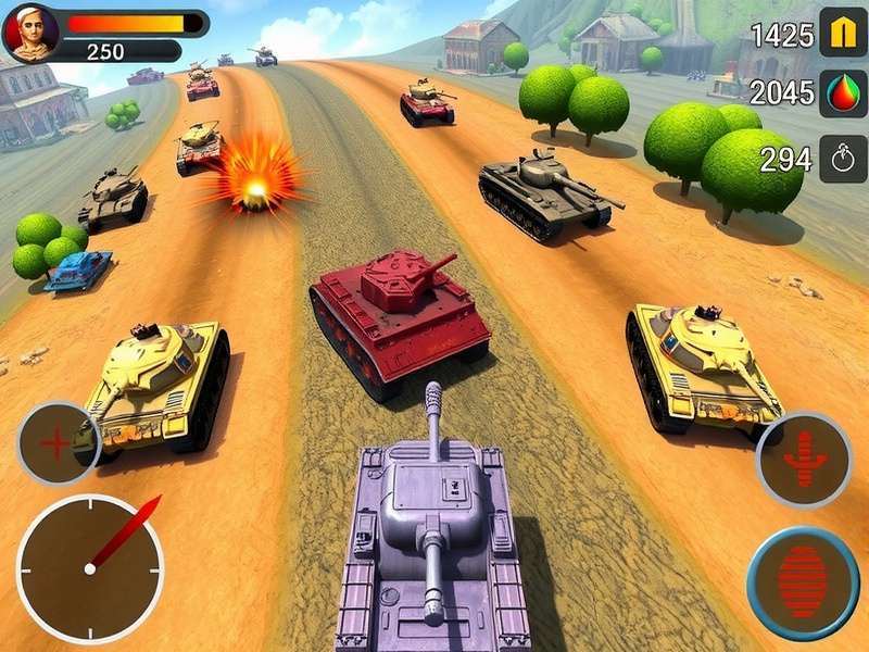 Krishna Tank Master multiplayer battle interface